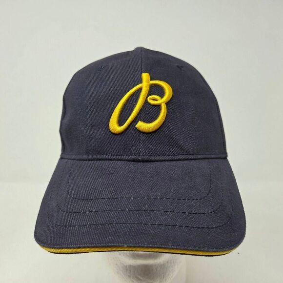 BREITLING 1884 MENS BASEBALL HAT CAP STRAPBACK NAVY BLUE ORGANIC COTTON - Picture 1 of 7